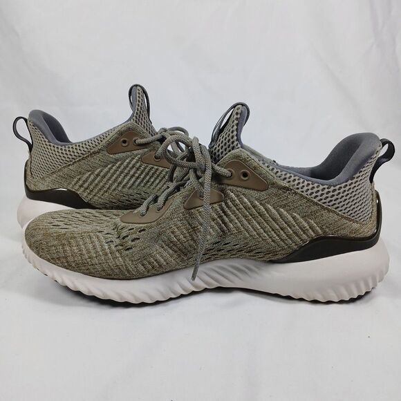 Adidas Alphabounce Beyond Men 8 Olive Cushioned Knit Running Sneaker - Picture 10 of 13